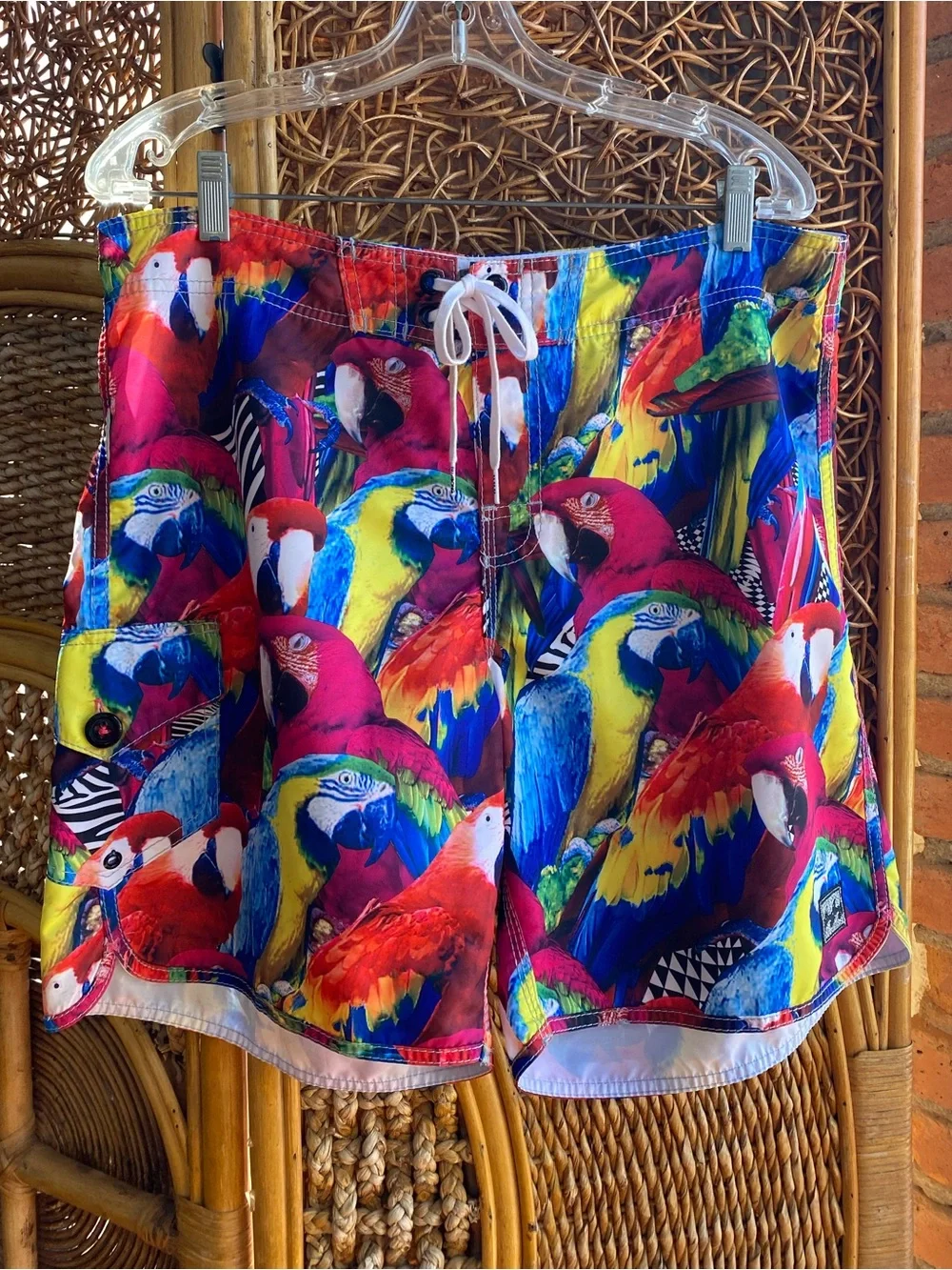Billabong Multicolor Parrot Print Mens Board  Shorts